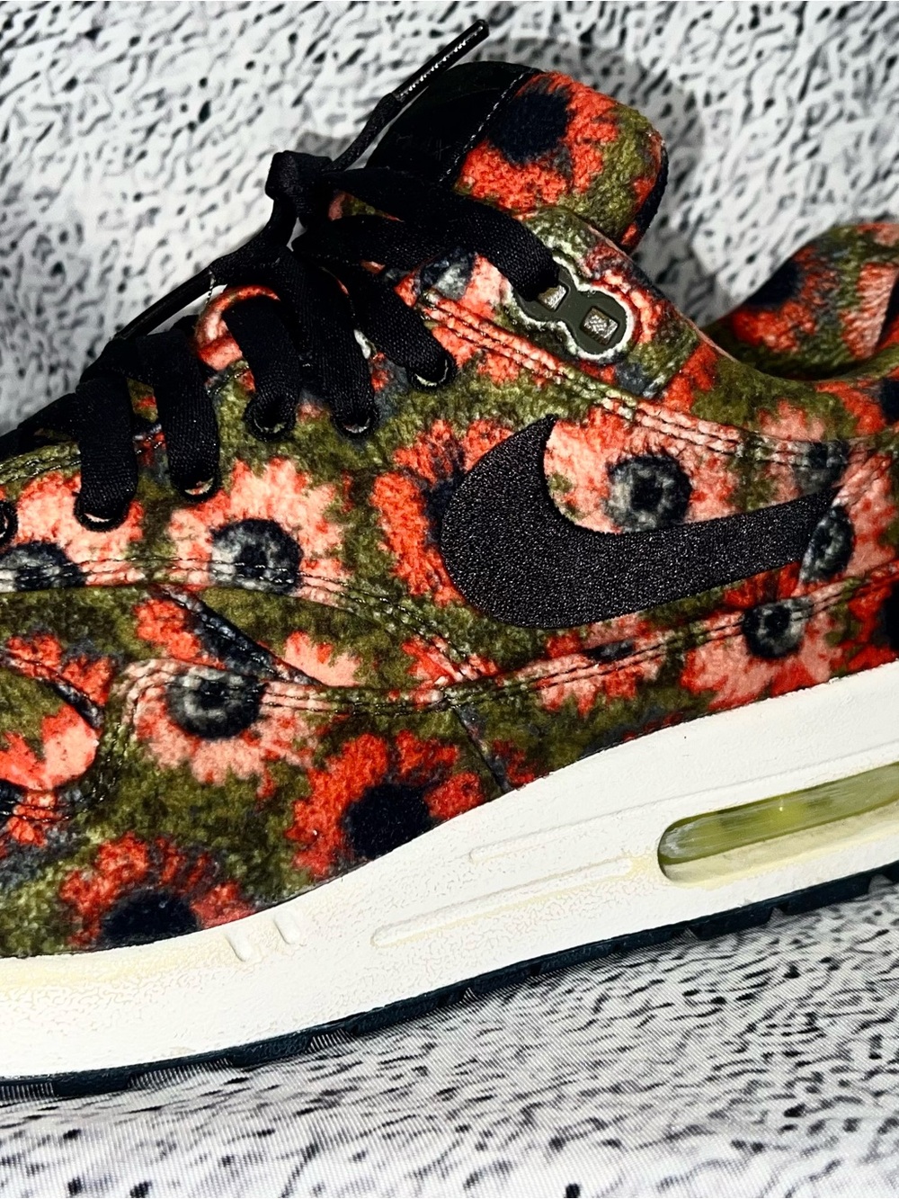 Nike Men’s Air Max 1 Daisy. Solar Black Crimson size 11.5 - Picture 8 of 10